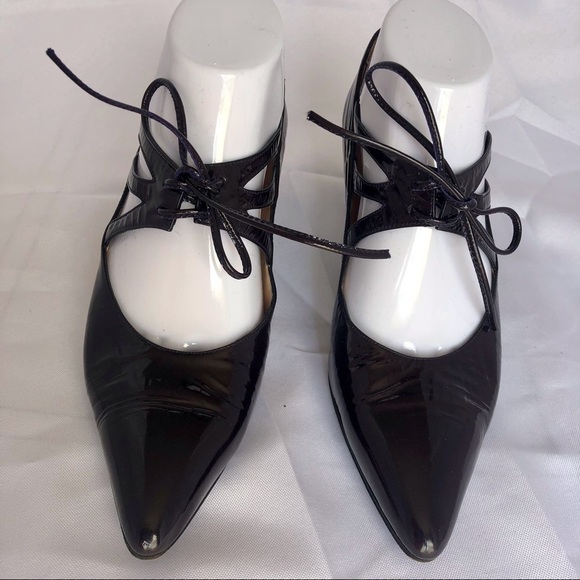 Ombeline Shoes - Ombeline black cherry patent leather Cuban heels